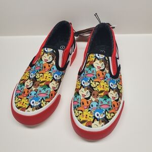 Pokemon By Ground Up Slip On Sneaker Shoes Unisex Youth Size 1 NEW Pikachu